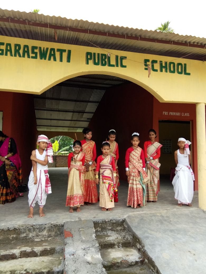 Bihu celebration at Saraswati Public School